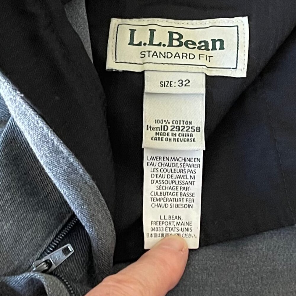 Men's 100% Cotton L. L. Bean Standard Fit Trousers Size 32 - Picture 9 of 12